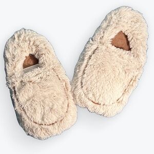 Microwaveable Spa Slippers Neutral Cozy Fur “Pamper Yourself” Girls Day ~ OS